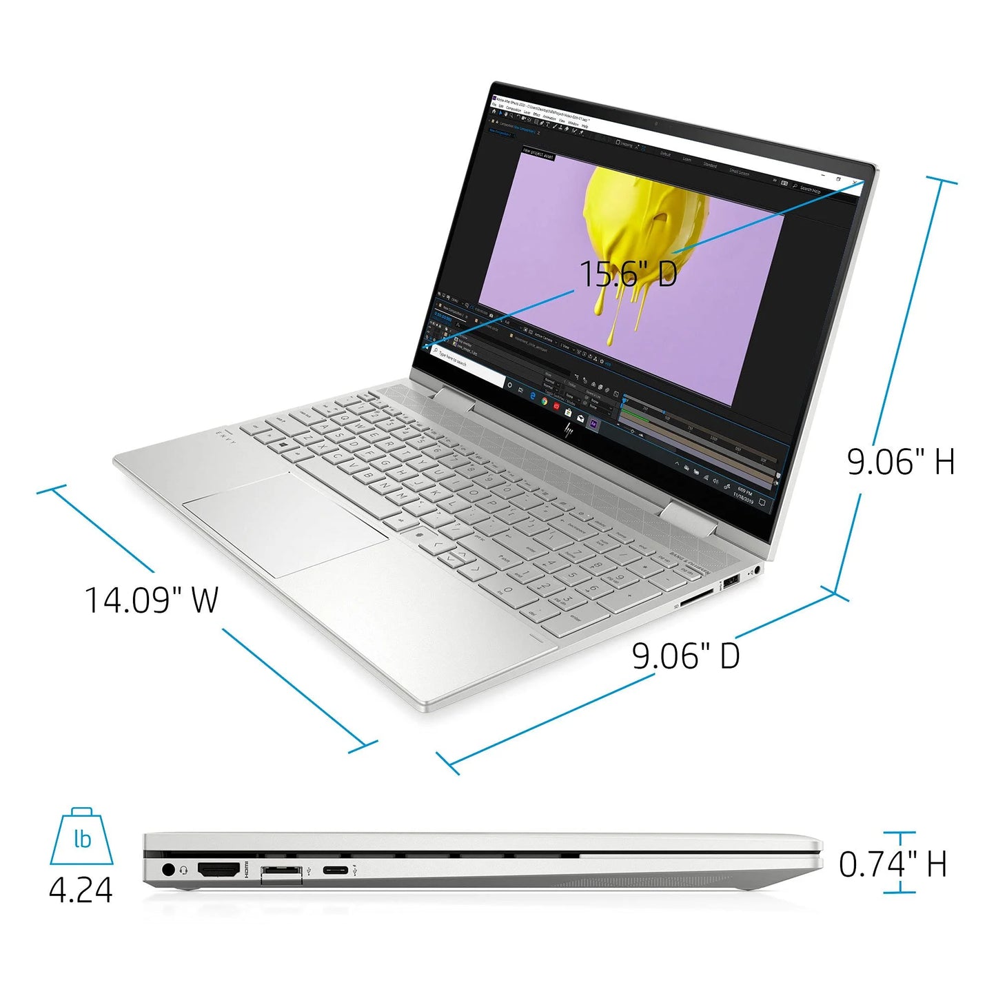 2021 Envy 2-in-1 Laptop 15.6 inch FHD Touchscreen 11th Gen  i5-1135G7 Iris Xe Graphics 32GB DDR4 1TB NVMe SSD WI-FI 6 Win 10 Pro Fingerprint Backlit Keyboard w/ 32GB USB