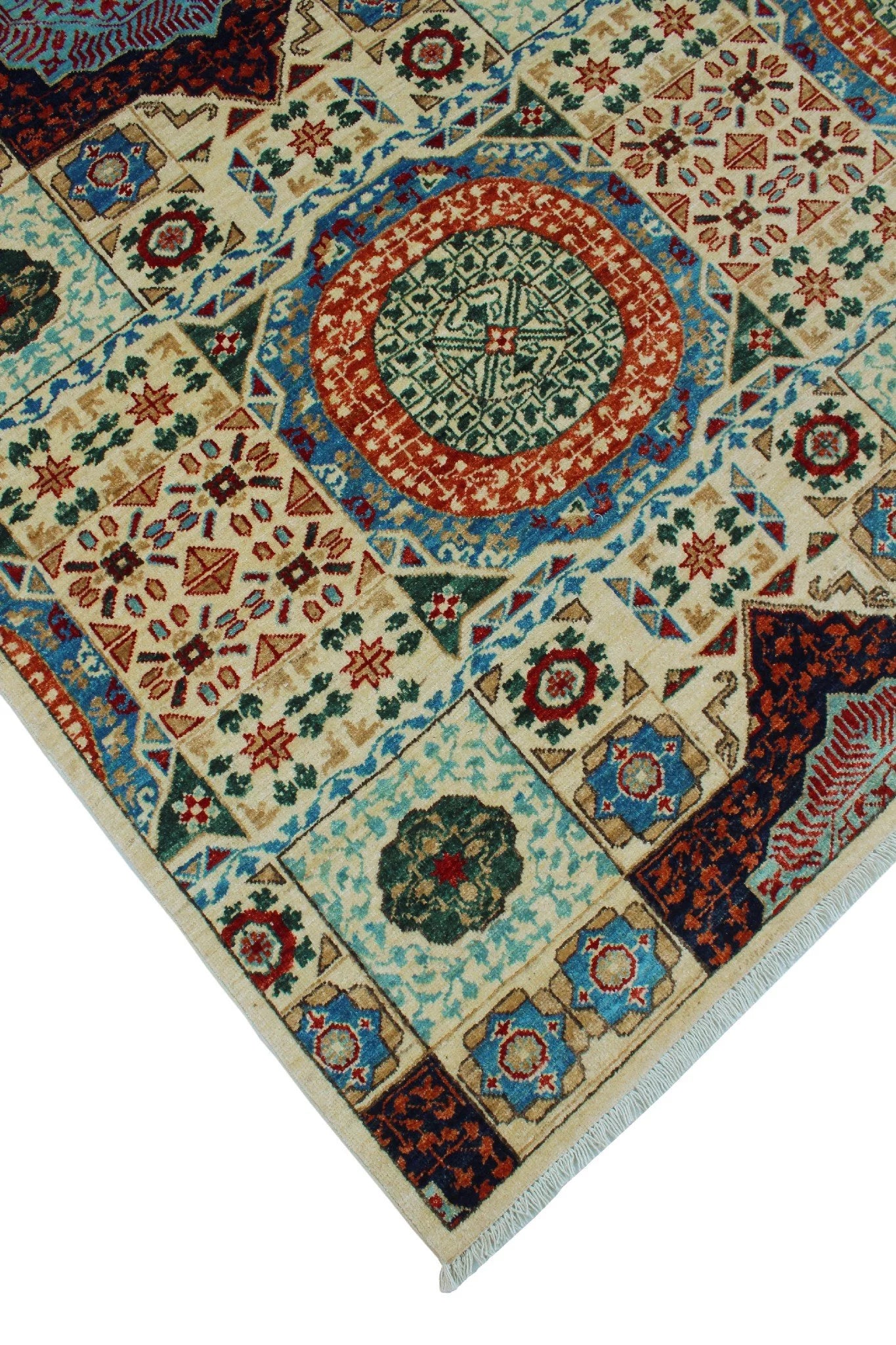 Aria Irwin Ivory/Blue Rug, 9'0" x 12'2"