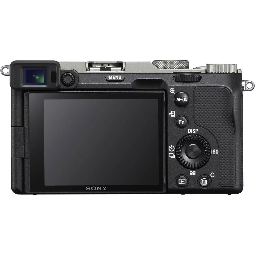 a7C Camera (Silver) with 24-70mm f/2.8 GM Lens + 0.43X Wide Angle Lens + 2.2x Telephoto Lens + Flash + 64GB Memory Card + UV-CPL-FLD Filters + Wrist Grip - International Version