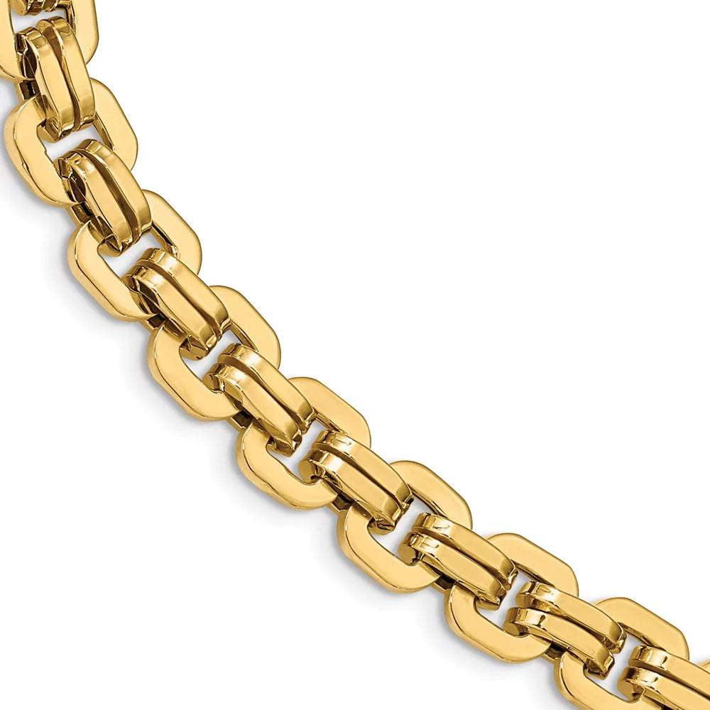 14k Yellow Gold Men's Fancy Link Bracelets