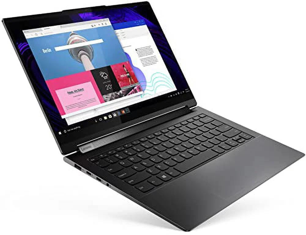 2022 Yoga 9i -14.0" FHD Touchscreen IPS 2-in-1 Laptop ( i7-1185G7 4-Core, 8GB RAM, 2TB PCIe SSD,  Iris Xe, Backlit KYB, Fingerprint, WiFi 6, BT 5.1, HD Webcam, Win 11 Home) w/Hub