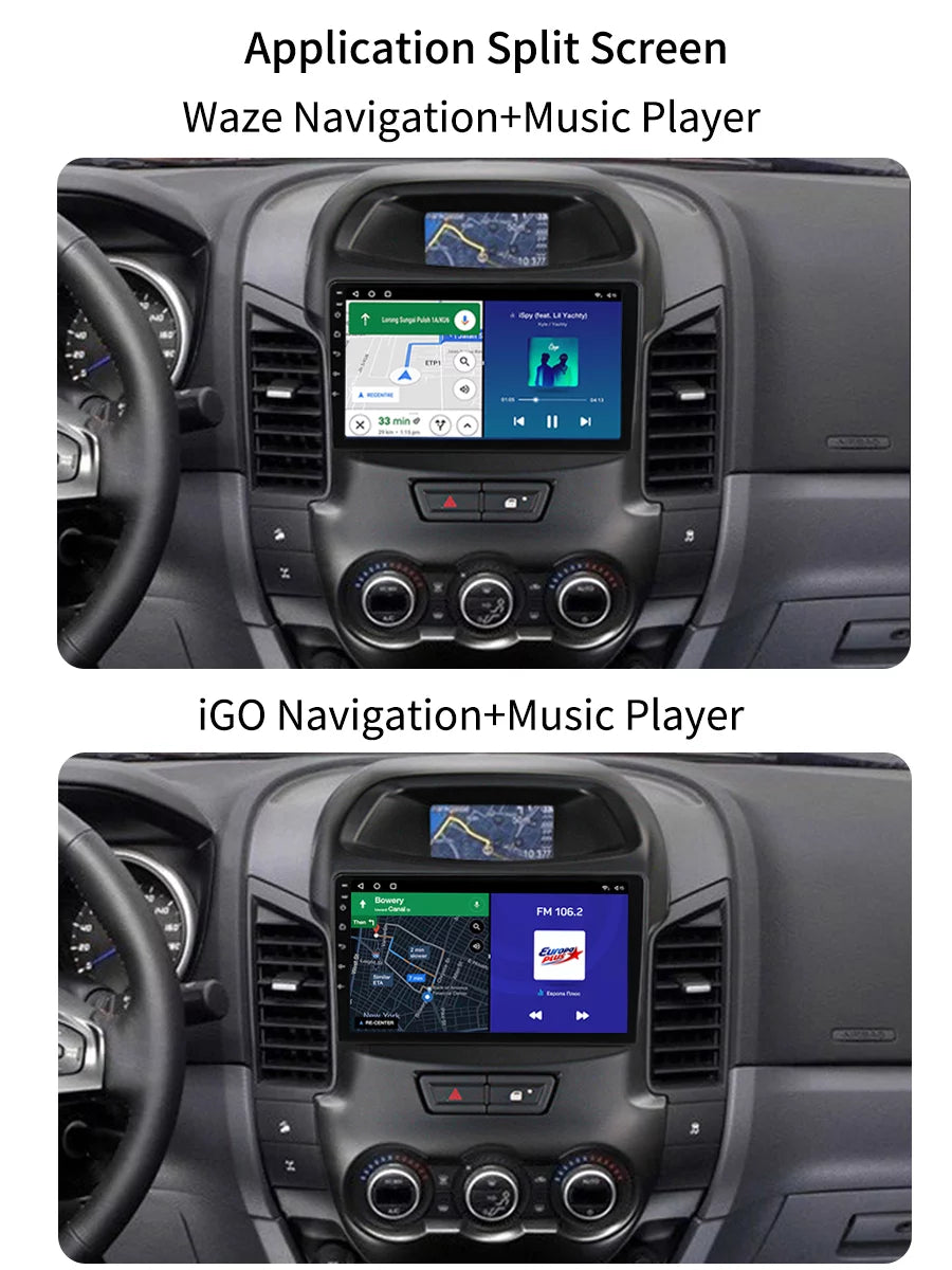 9 inch Carplay Car Radio Stereo For  Ranger 2011 - 2016 GPS Navi Android Screen Multimedia Player Android Auto With Bluetooth