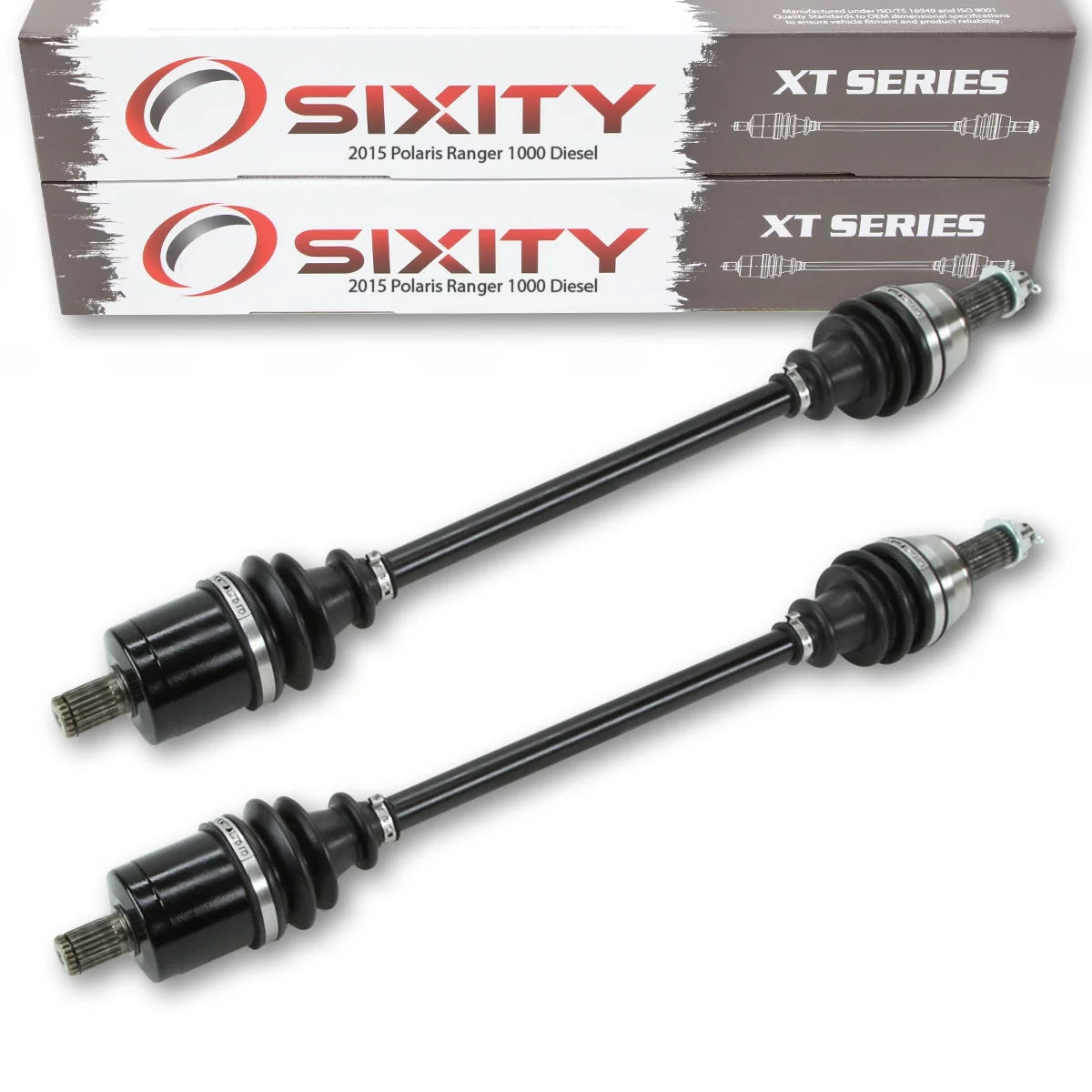 2 pc Sixity XT Front Left Right Axle appropriate with Polaris Ranger 1000 Diesel 2015 - R15RTAD1AA EA 4X4