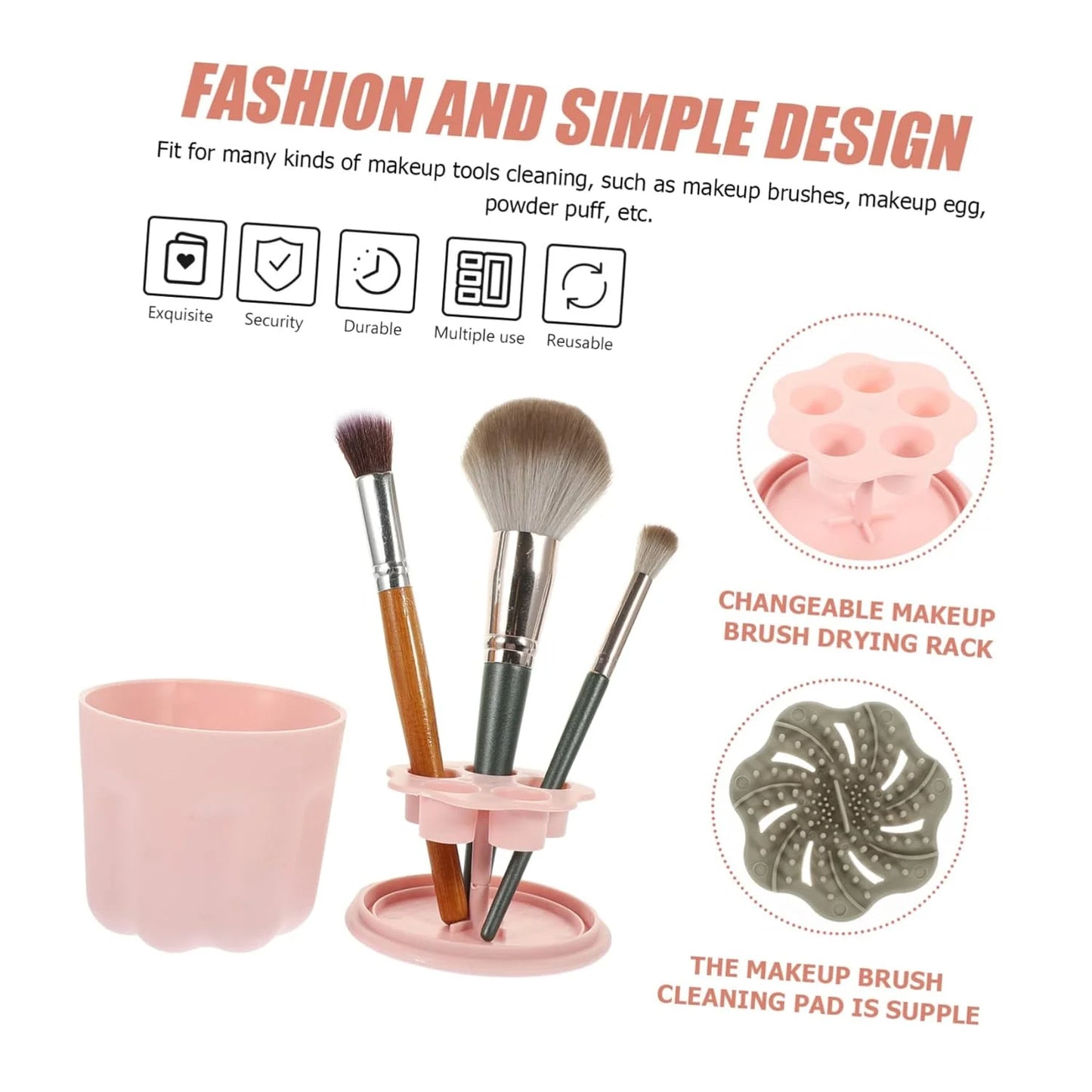 4 Sets Makeup Brush Cleaning Bowl Brush Cleaner Limpiador De Brochas De Maquillaje Makeup Cleaner Makeup Brushes & Tools Make up Brush Cosmetic Brush Pp Self Made Storage Rack