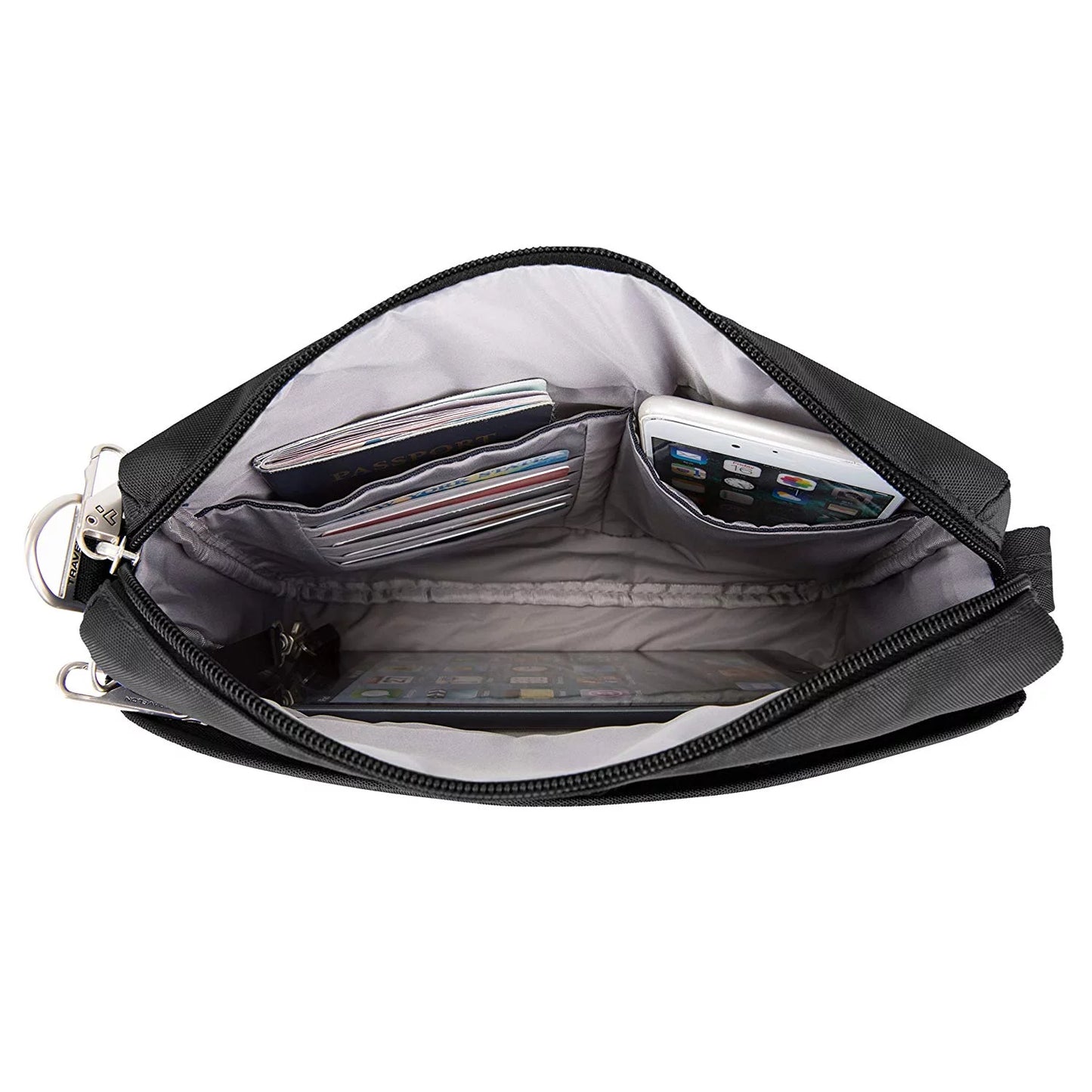 Anti-Theft Classic Small E/W Crossbody Bag-Black Anti-Theft Classic Small E/W Crossbody Bag