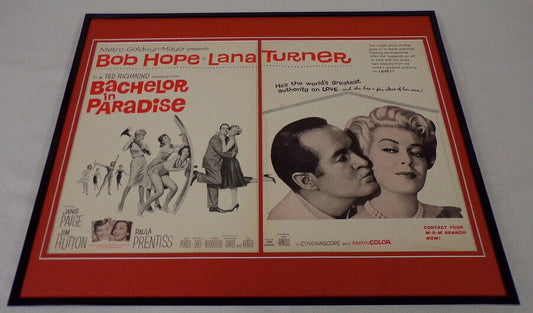 1961 Bachelor in Paradise 16x20 ORIGINAL Framed Industry Ad Bob Hope Lana Turner