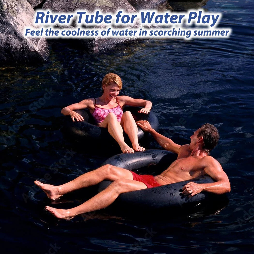 2PCS River Tubes for Adults, Heavy Duty Snow Tubes for Snow Sledding, 39inch Large Rubber Snow & aqua Tire Tubes, Pool Closing Inner Tubes, Rubber Pool Float Inner Tubes