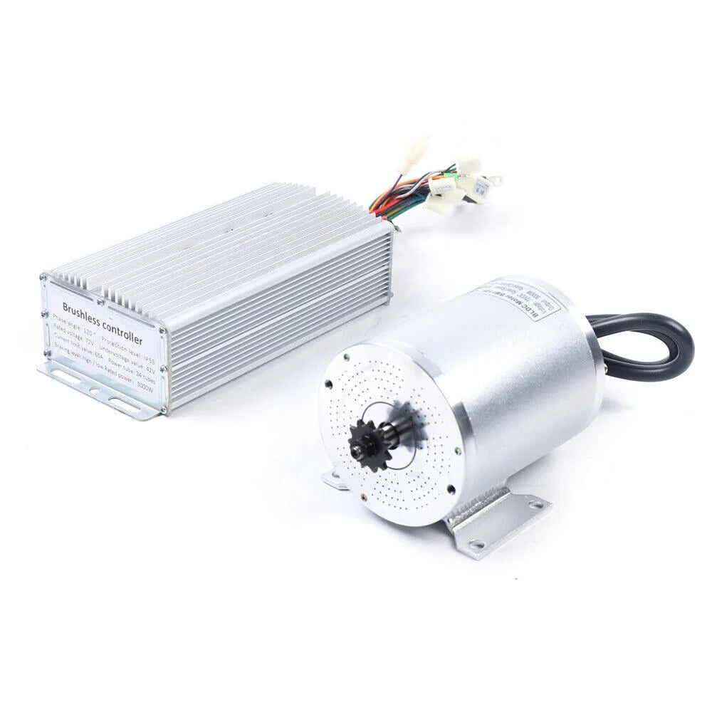 3000W 72V BLDC Motor Kit W/ Brushless Controller 60A for Electric Scooter E-bike