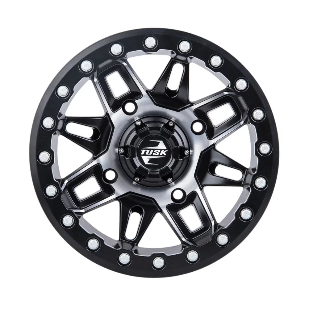 4/137 Tusk Wasatch Beadlock Wheel 15x7 5.0 + 2.0 Machined/Black For CAN-AM Defender HD10 Pro Lone Star 2021-2022