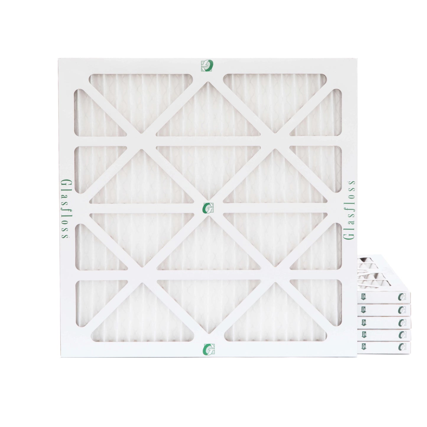 Actual Size: 13-1/2 x 13-1/2 x 7/8. 6 Pack of 14x14x1 MERV 10 Pleated Air Filters by Glasfloss