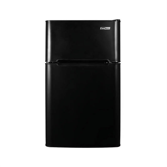 3 cu.ft 2 Door Mini Freestanding Refrigerator with Freezer in Black