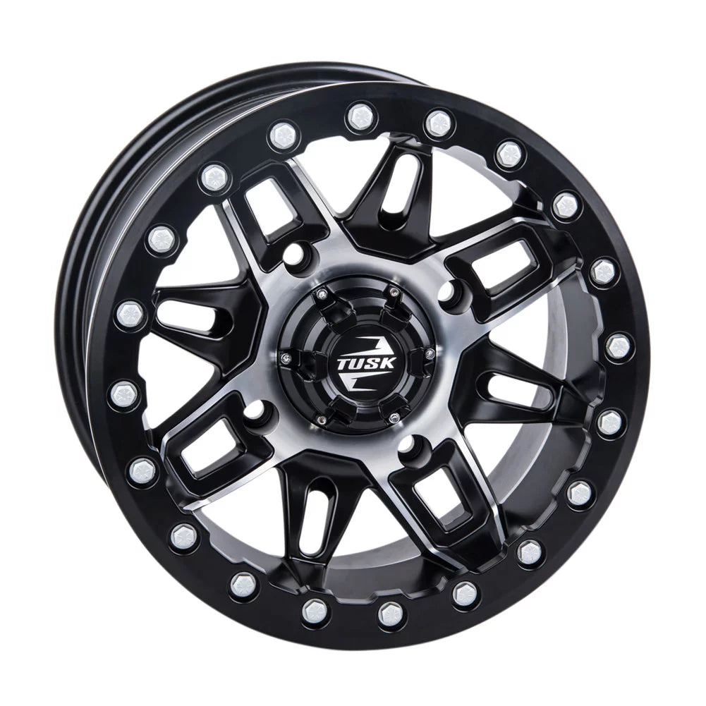 4/137 Tusk Wasatch Beadlock Wheel 15x7 5.0 + 2.0 Machined/Black For CAN-AM Defender HD10 Pro Lone Star 2021-2022