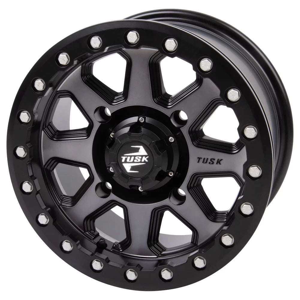 4/137 Tusk Uinta Beadlock Wheel 15x7 5.0 + 2.0 Gunmetal/Black For Can-Am Defender HD10 Pro DPS 2020-2022