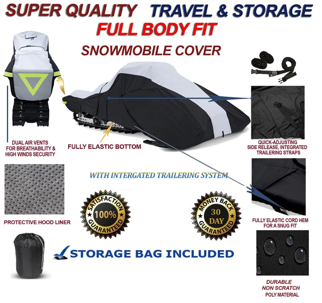 600 Denier Full Fit Snowmobile Travel and Storage protector matching for the 2004-2004 Ski Doo Bombardier Model GSX Limited 2 Up 800 Snowmachine Sled.