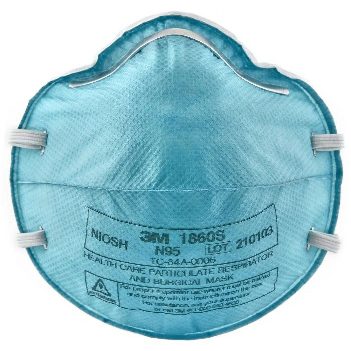 3M 1860S N95 NIOSH Small Particulate Respirators, 3 Boxes of 20 Masks