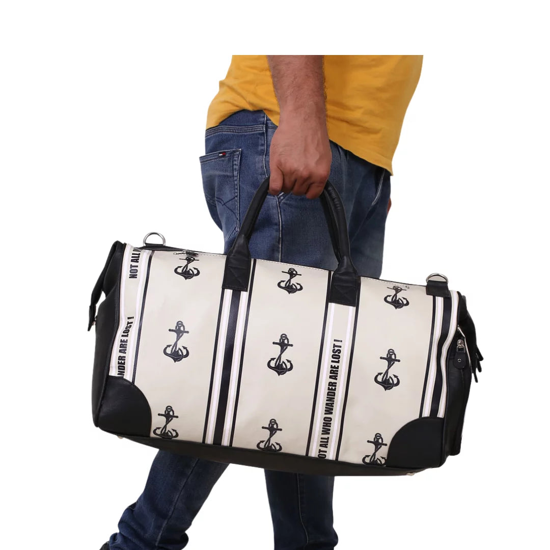 Anchors Away Unisex Large Weekender Travel  bag with Separate Shoe Compartment with Adjustable Strap