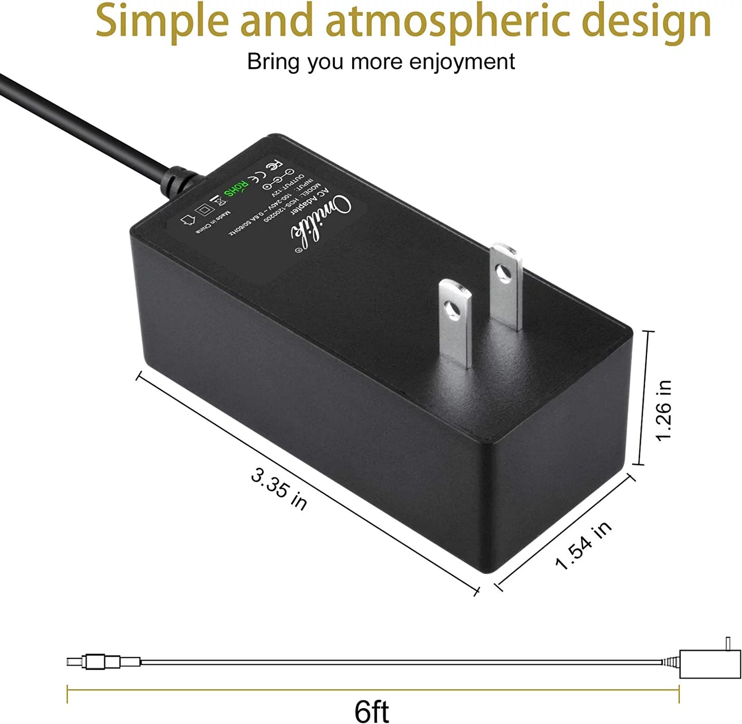 12V AC Adapter Wall Charger Power Cord for EVOO EV-C-116-1 Ultra Thin 11.6" Laptop EV-CH-116-1-BK