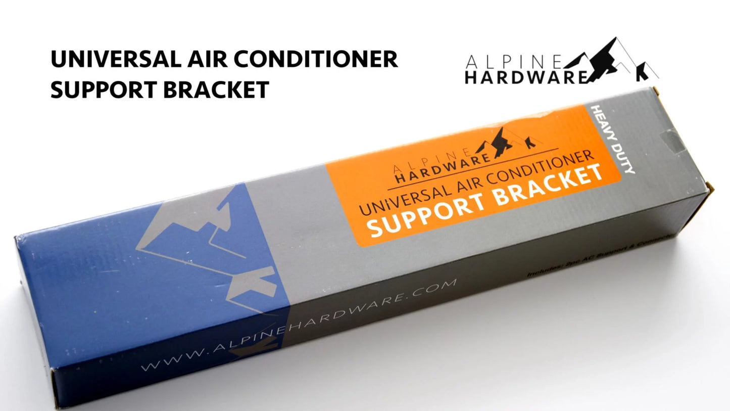 - for 12000 BTU AC to 24000 BTU AC Units (Heavy Duty). ALPINE HARDWARE Universal Window Air Conditioner Bracket - Heavy-Duty Window AC Support - Support Air Conditioner Up to 180 lbs