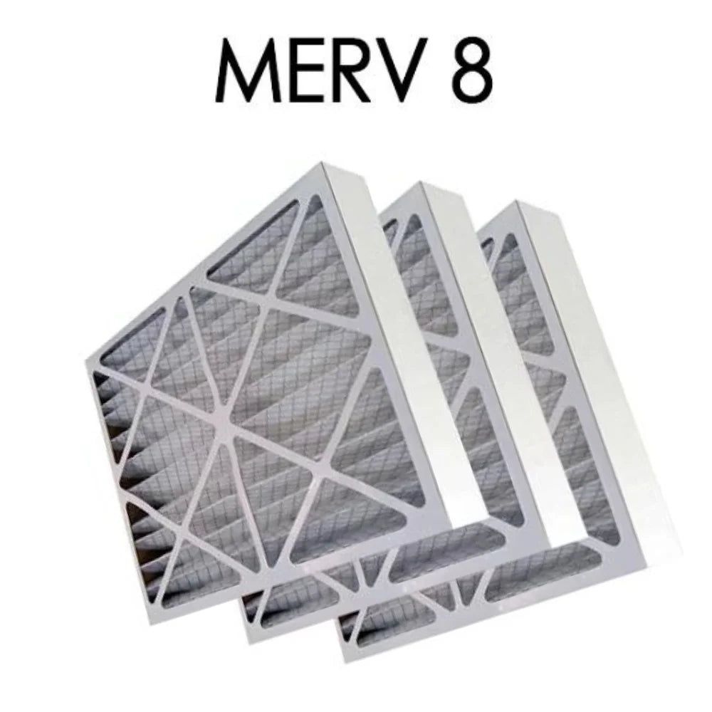 16x20x4 MERV 8 Pleated Air Filter 3PK | 15.5x19.5x3.625 - Actual Size