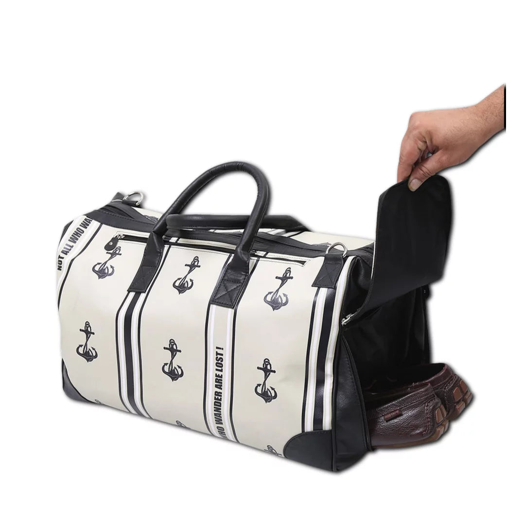 Anchors Away Unisex Large Weekender Travel  bag with Separate Shoe Compartment with Adjustable Strap