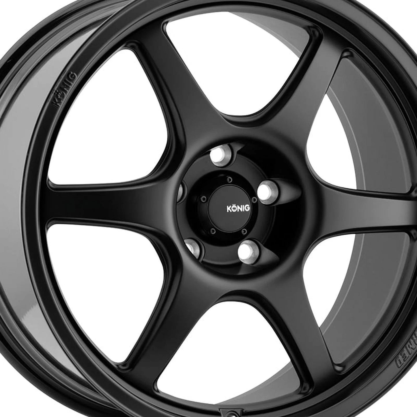 17x8 Konig 106B Hexaform Matte Black Wheel 5x114.3 (38mm)