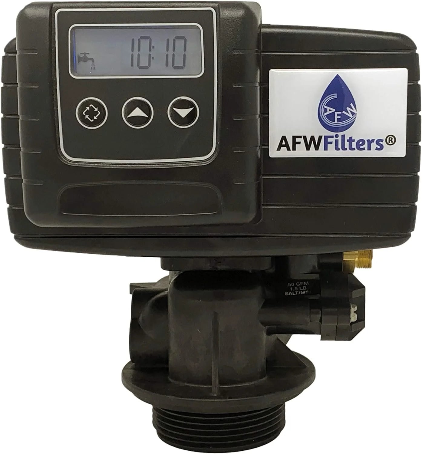 AFWFilters 2 cubic Foot 64k Whole Home Iron Pro liquid Softener with Fine Mesh Resin, 1" Plastic MNPT Connection, and Blue Tanks