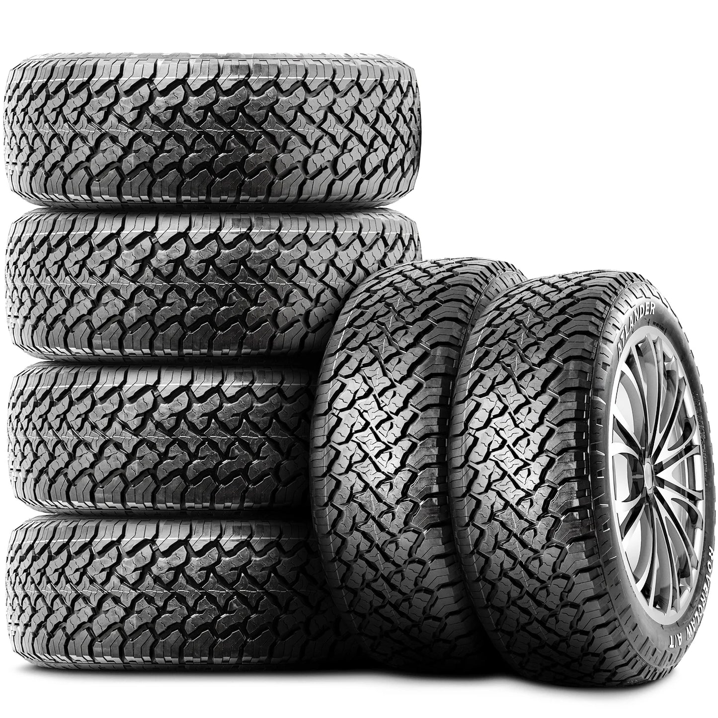 Atlander Roverclaw A/T LT 245/75R16 Load E 10 Ply AT All Terrain Tire Fits: 2015  Tacoma TRD Pro, 1995-2002 Chevrolet Tahoe LT