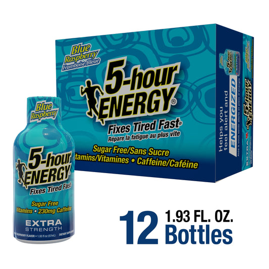 5-hour ENERGY Shot, Extra Strength, Blue Raspberry, 12 Count