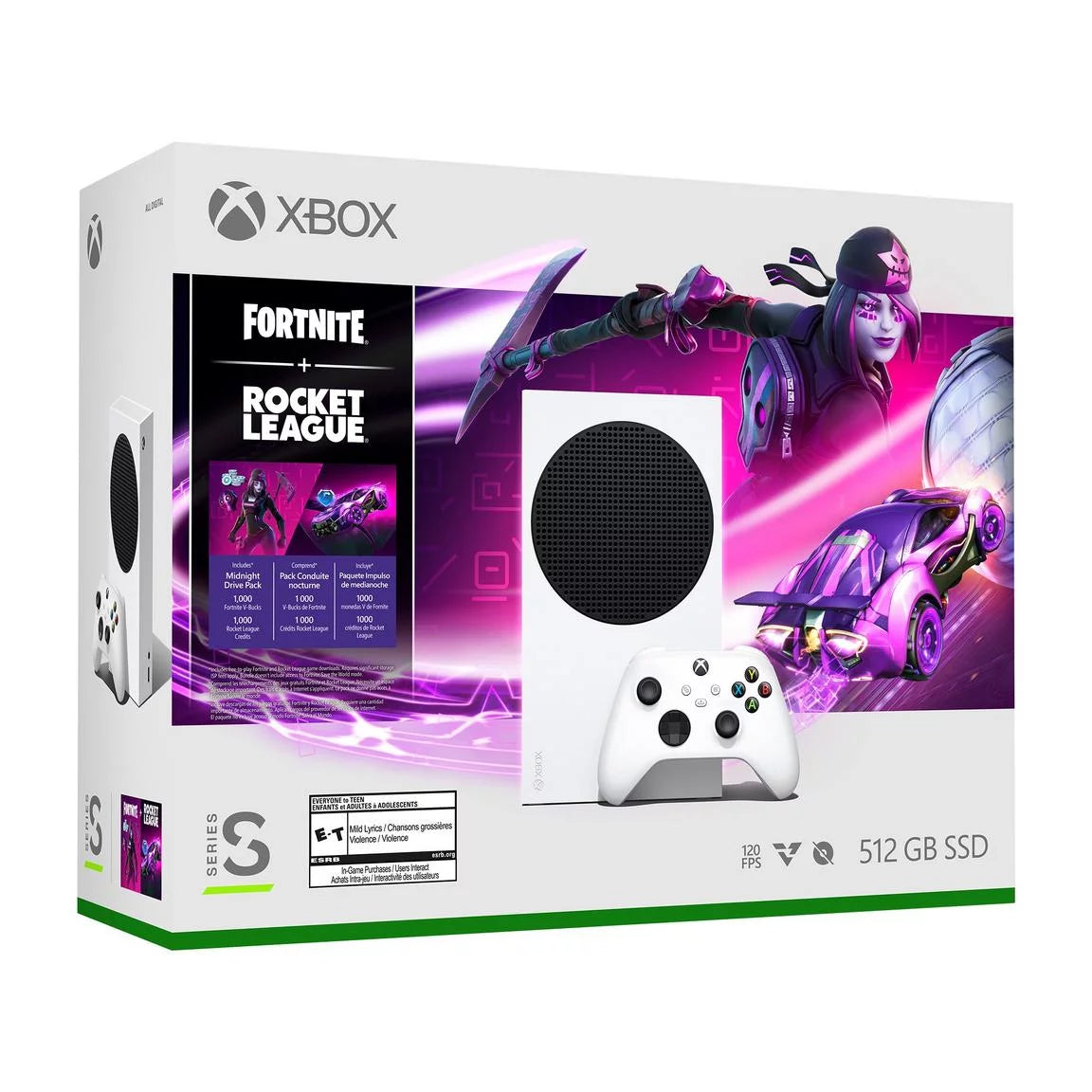 2022 Newest Edition  Xbox-Series-S 512GB SSD– Fortnite & Rocket League Bundle with Minecraft Full Game and ETECHG High Speed HDMI Cable