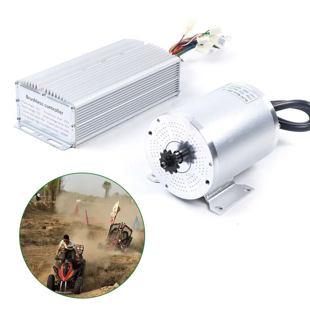 3000W 72V BLDC Motor Kit W/ Brushless Controller 60A for Electric Scooter E-bike