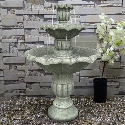 39In 3Tier Mediterranean Outdoor liquid Fountain Concrete Construction