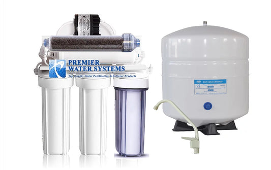 100 GPD - 6 Stage Dual Outlet Use (Drinking & 0 PPM Aquarium Reef/Deionization) Reverse Osmosis aqua System (RO/DI) with Permeate Pump+ Tank