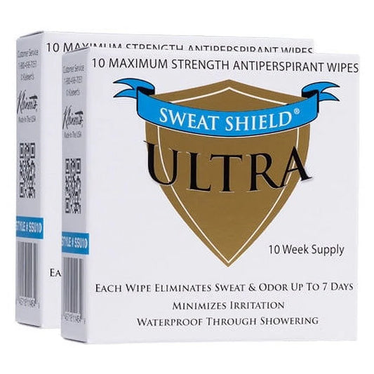 20 Week Supply- Doctor Recommended. Stop Sweating & Odor For Up To 7 Days. Sweat Shield Ultra Antiperspirant Wipes