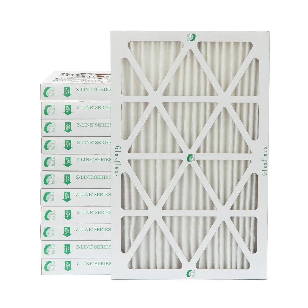 16 X 25 X 2 - MERV 10 GLASFLOSS PLEATED AIR FILTER ZL SERIES 12-Pack