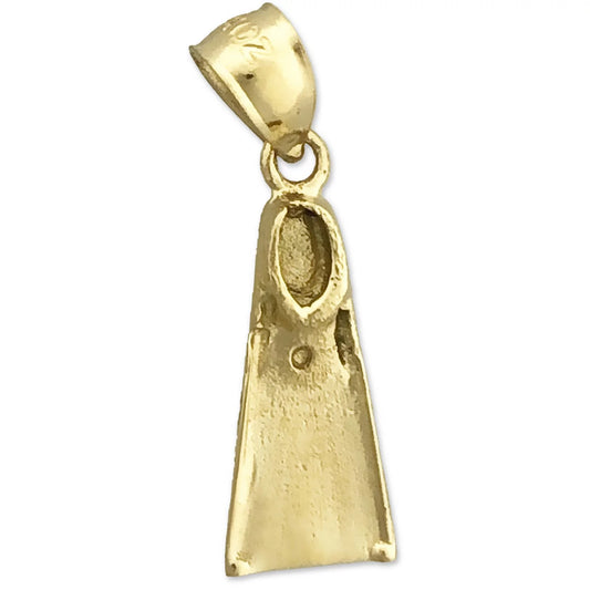 14K Gold Snorkel Fin Charm