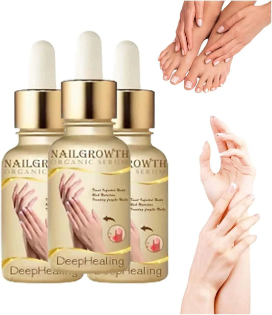 3PCS Nail Growth Deep Healing Organic Serum, Nail Growth Nail Serum, Reconstrux Nail Growth, Nail Growth and Strengthening Serum, Nail Serum for Growth and Repair for Damaged Nails