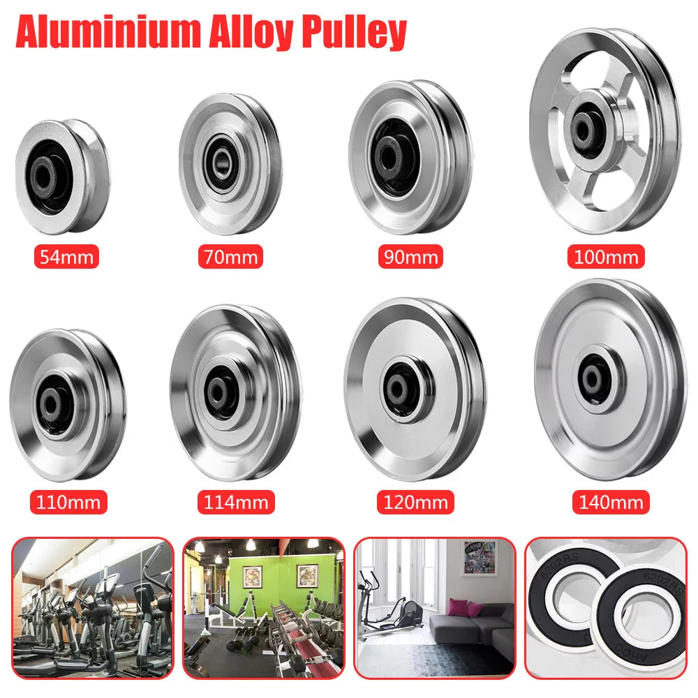 1Pack 120mm/4.72in Universal Nylon Bearing Pulley Wheel Replace for Gym Equipment Part Cable Merchine, Universal Wearproof Abration Bearing, Gym Equipment and Garage Door Pulley System