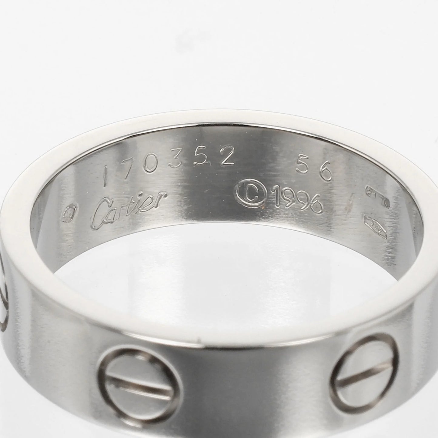 7.9g I122924022 (Good). 15 Ring K18 WG White Gold Approx. Pre-Owned Cartier CARTIER Love No