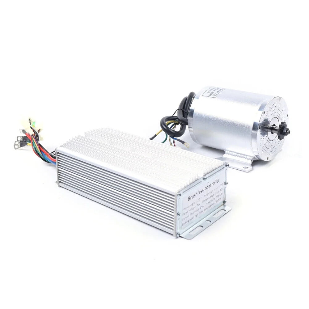 3000W 72V BLDC Motor Kit W/ Brushless Controller 60A for Electric Scooter E-bike